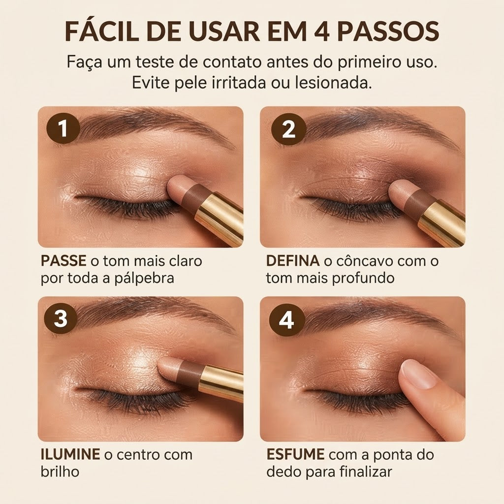 Trio Stick™ — 3 Cores em 1 Deslize para um Olhar Perfeito em Segundos