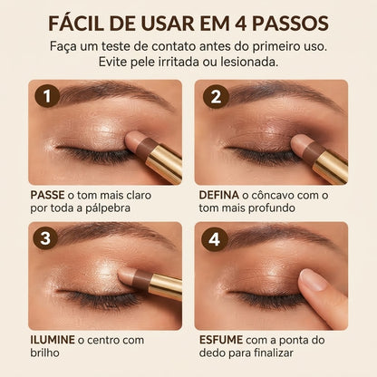 Trio Stick™ — 3 Cores em 1 Deslize para um Olhar Perfeito em Segundos