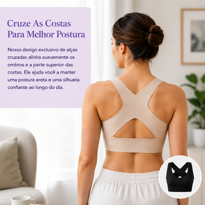 SpineEra™ — Sutiã Corretor De Postura Com Alça Cruzada Nas Costas