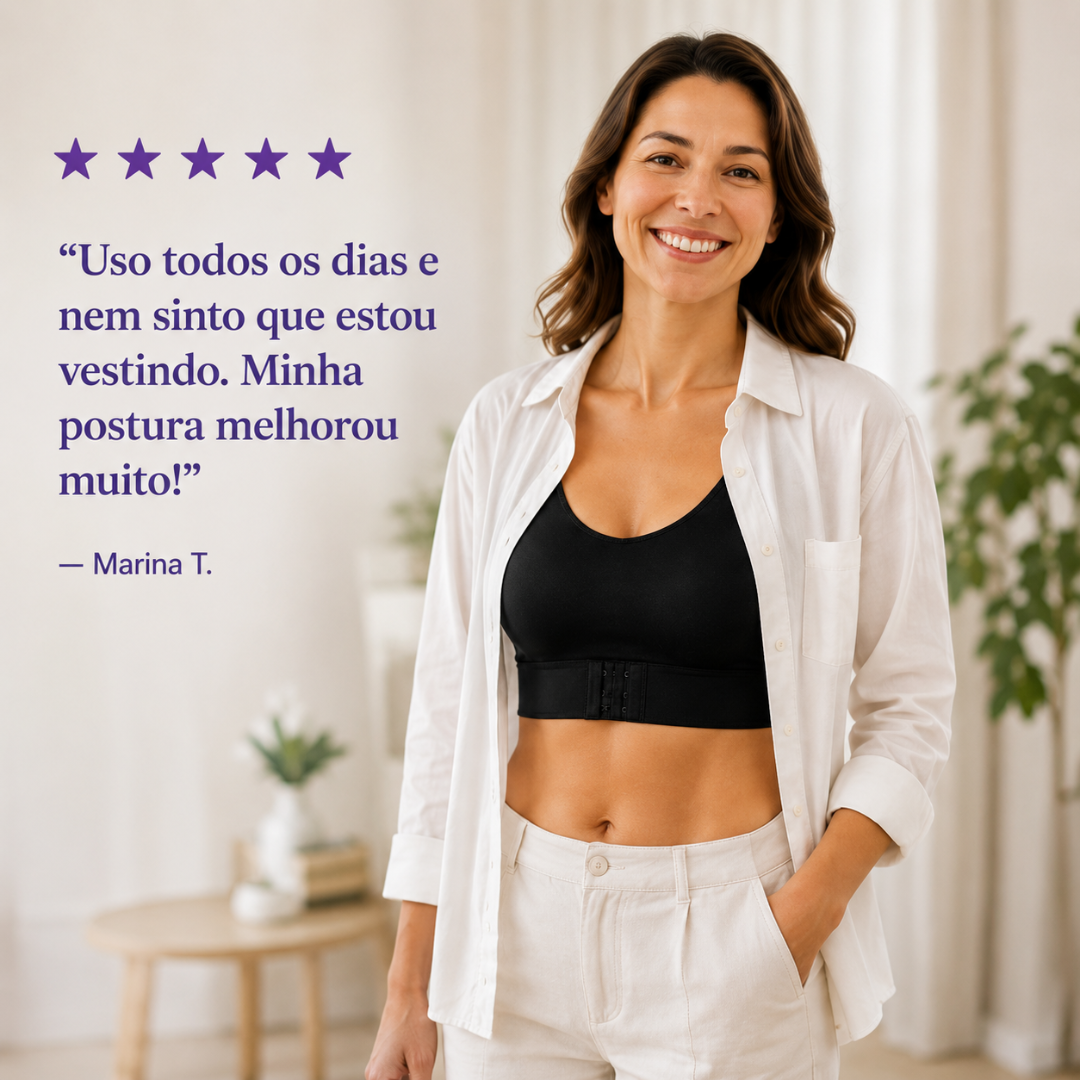 SpineEra™ — Sutiã Corretor De Postura Com Alça Cruzada Nas Costas