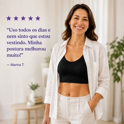 SpineEra™ — Sutiã Corretor De Postura Com Alça Cruzada Nas Costas