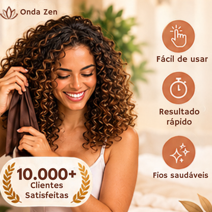 Onda Zen™ — Cachos Perfeitos Sem Danificar os Fios