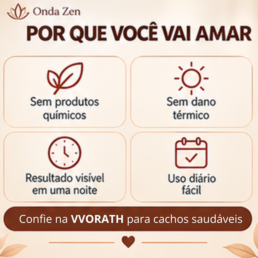 Onda Zen™ — Cachos Perfeitos Sem Danificar os Fios
